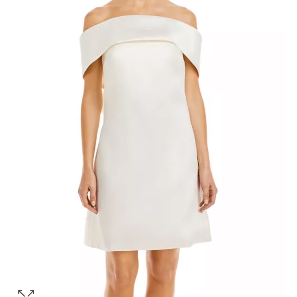 Amsale Off The Shoulder Shift Dress Size 2 Nwt
